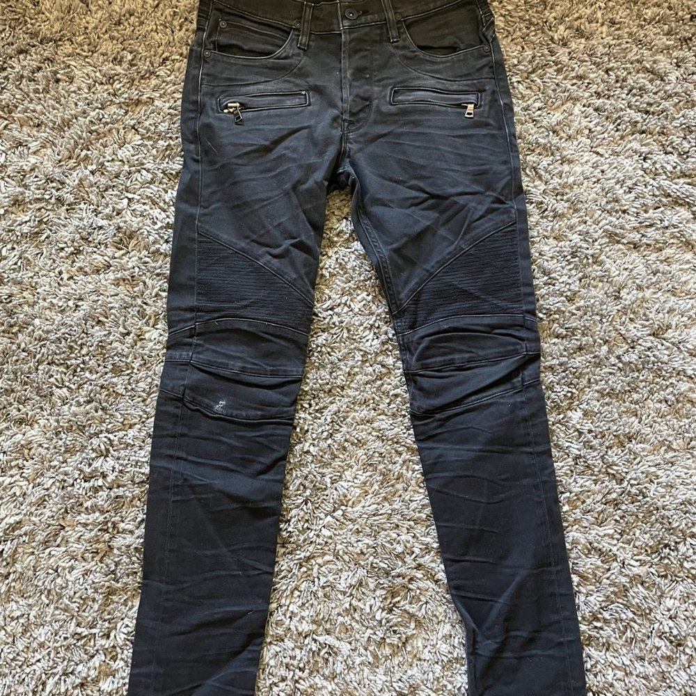 Hudson Blinder Skinny Biker Jeans  Black